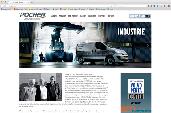 Site internet Volvo Penta center