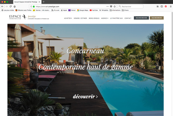 Site internet Agence Immobilière Prestige