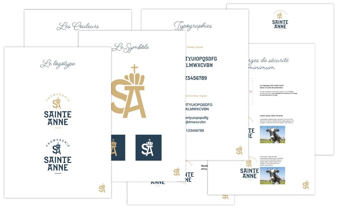 Création d'un logo et charte graphique Fromagerie Sainte-Anne
