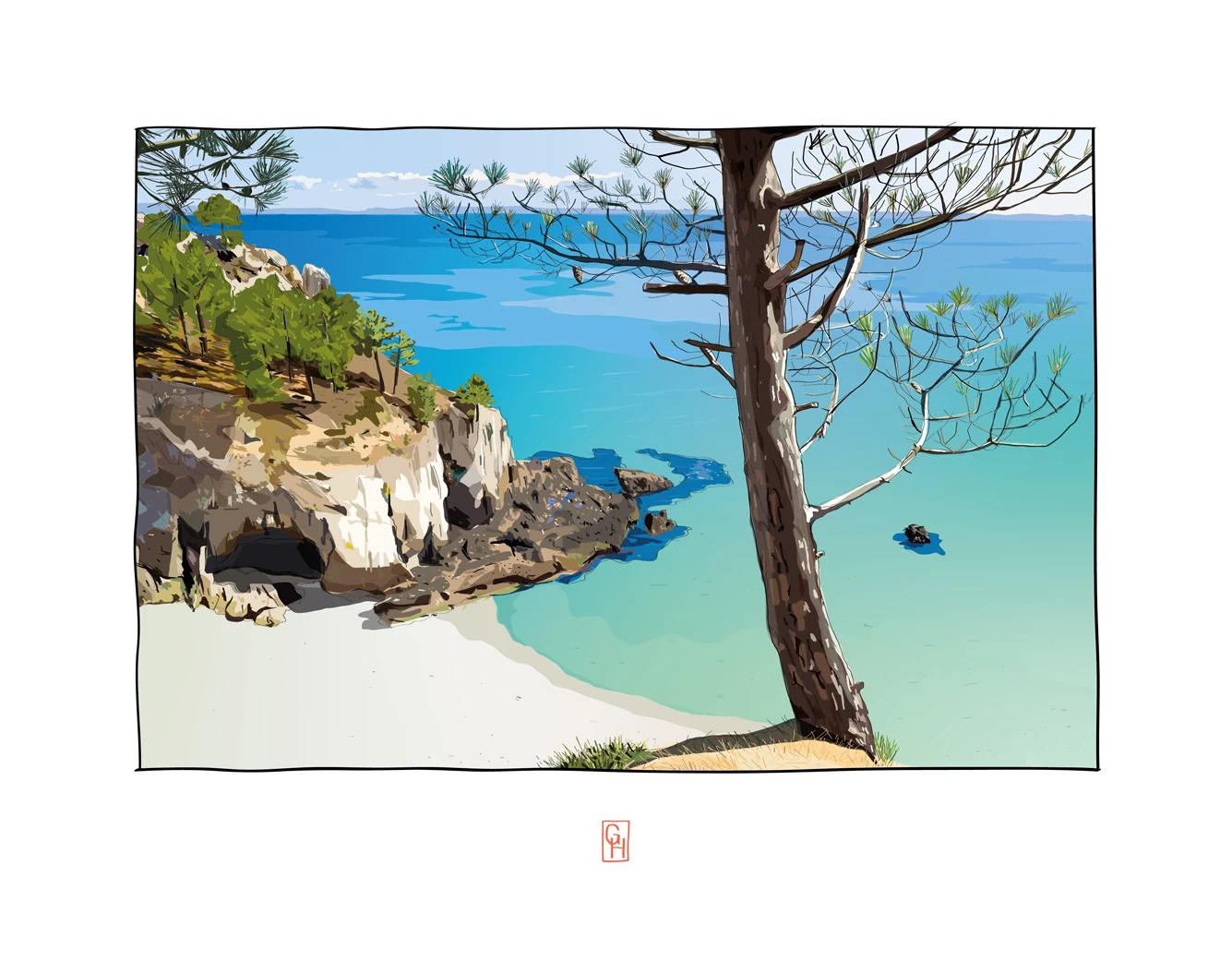 Illustration plage de l'ile vierge Crozon