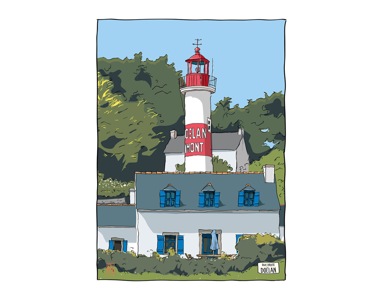 Illustration maison du Phare, Doelan