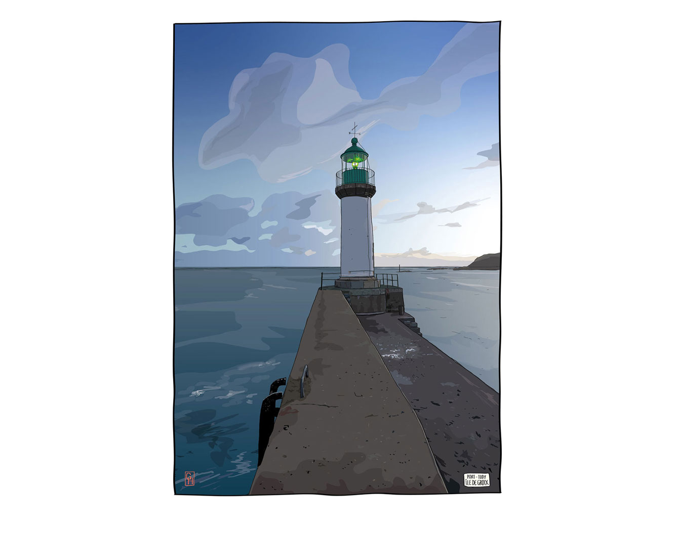 Illustration Port-Tudy Ile de Groix