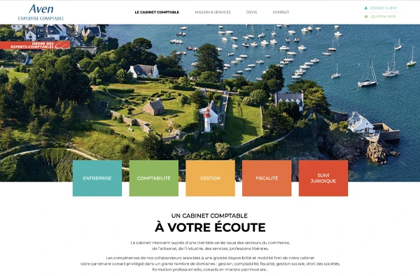Gwendal Hasson, Site Web pour Aven Expertise Comptable, Pont-Aven