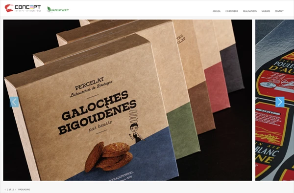 Gwendal Hasson, Site Web pour Concept Imprimerie, Hennebont, imprimerie en Pays de Lorient
