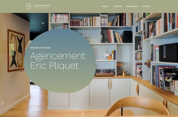 Gwendal Hasson, Site Web pour Eric Pliquet, EP Agencement
